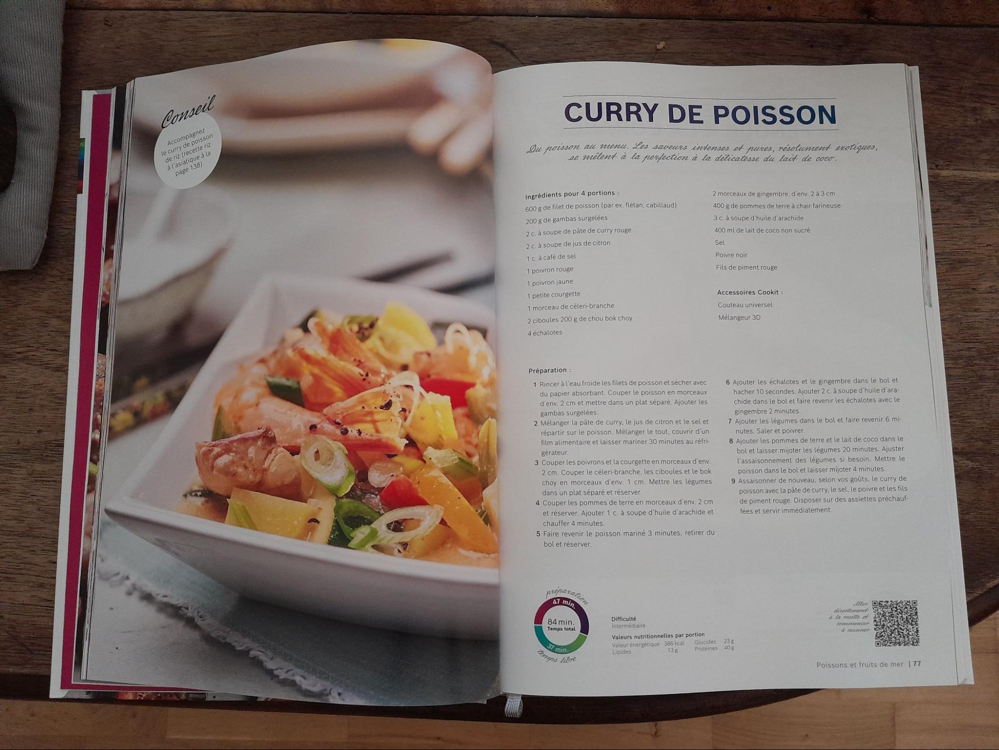 Bosch Cookit livre de recettes ouvert